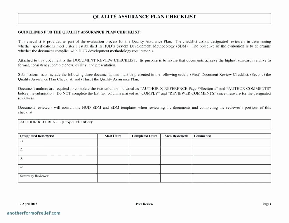 Quality assurance Reports Template New Quality Control forms Templates Mortgage Checklist