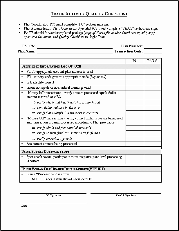 Quality Control Checklist Template Awesome Quality Control forms Reverse Search