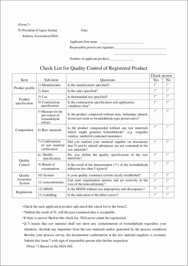 Quality Control Checklist Template Elegant 16 Quality Checklist Samples &amp; Templates