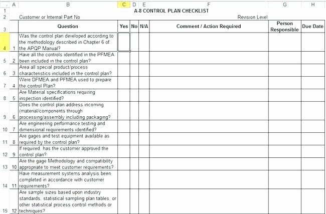 Quality Control Checklist Template Luxury Audit Plan Template Excel Practical Quality Control Home