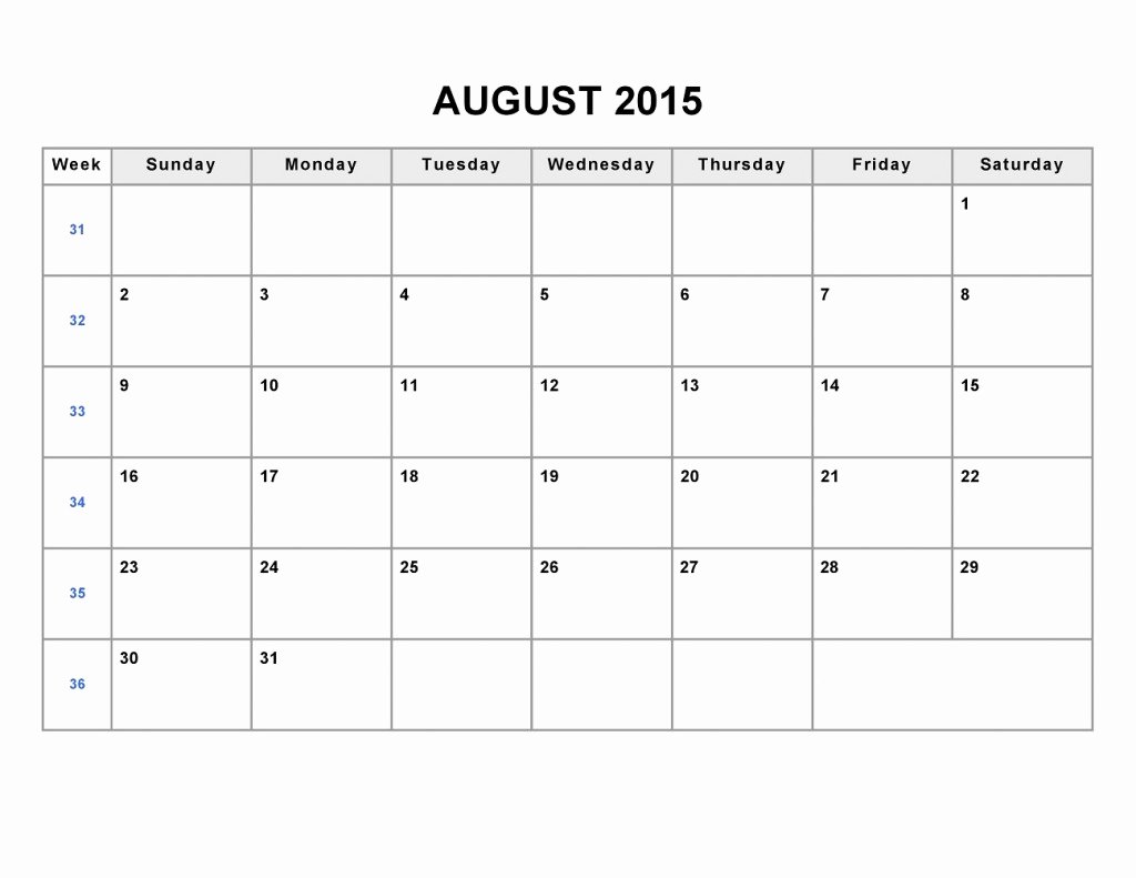 Quarterly Calendar Template 2015 Inspirational Printable Blank Monthly Calendar 2015 Part 2 2