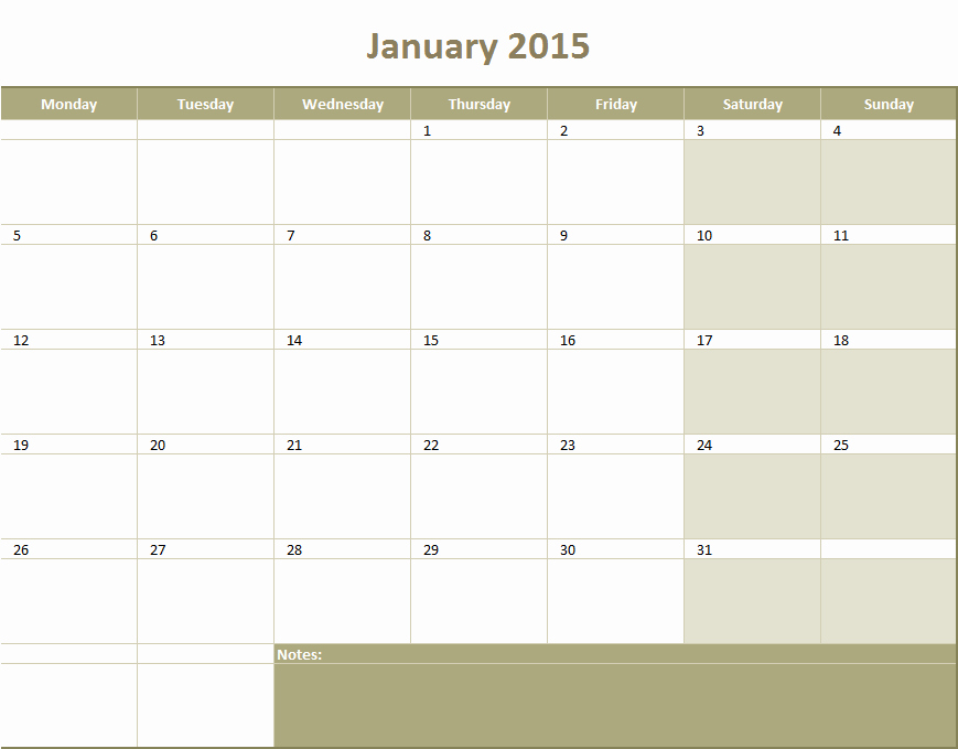 Quarterly Calendar Template 2015 Luxury Monthly Calendar 2015