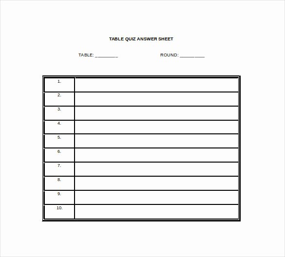 Question and Answer Template New 11 Answer Sheet Templates Pdf Doc