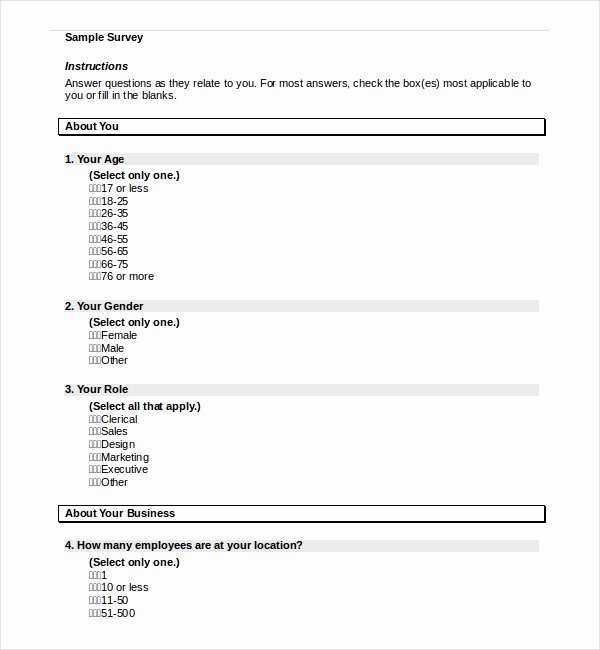 Question and Answer Template New Survey Questions Template – 10 Free Word Excel Pdf