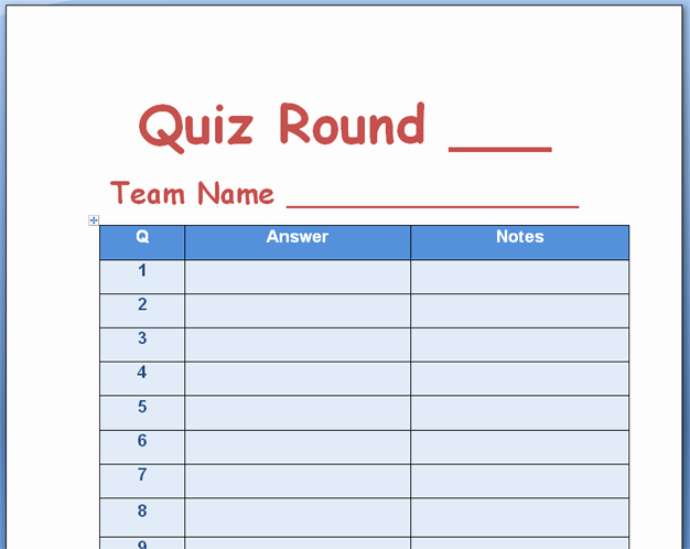 Questions and Answers Template Beautiful 21 Free Quiz Template Word Excel formats