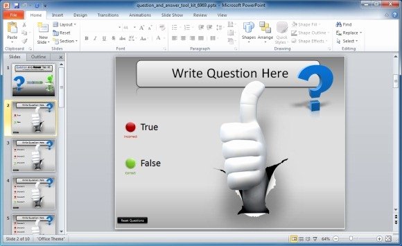 Questions and Answers Template Beautiful Question and Answer toolkit Template for Powerpoint