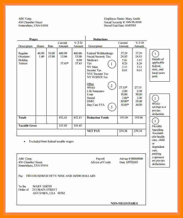 Quickbooks Pay Stub Template Awesome 6 Quickbooks Pay Stub Template