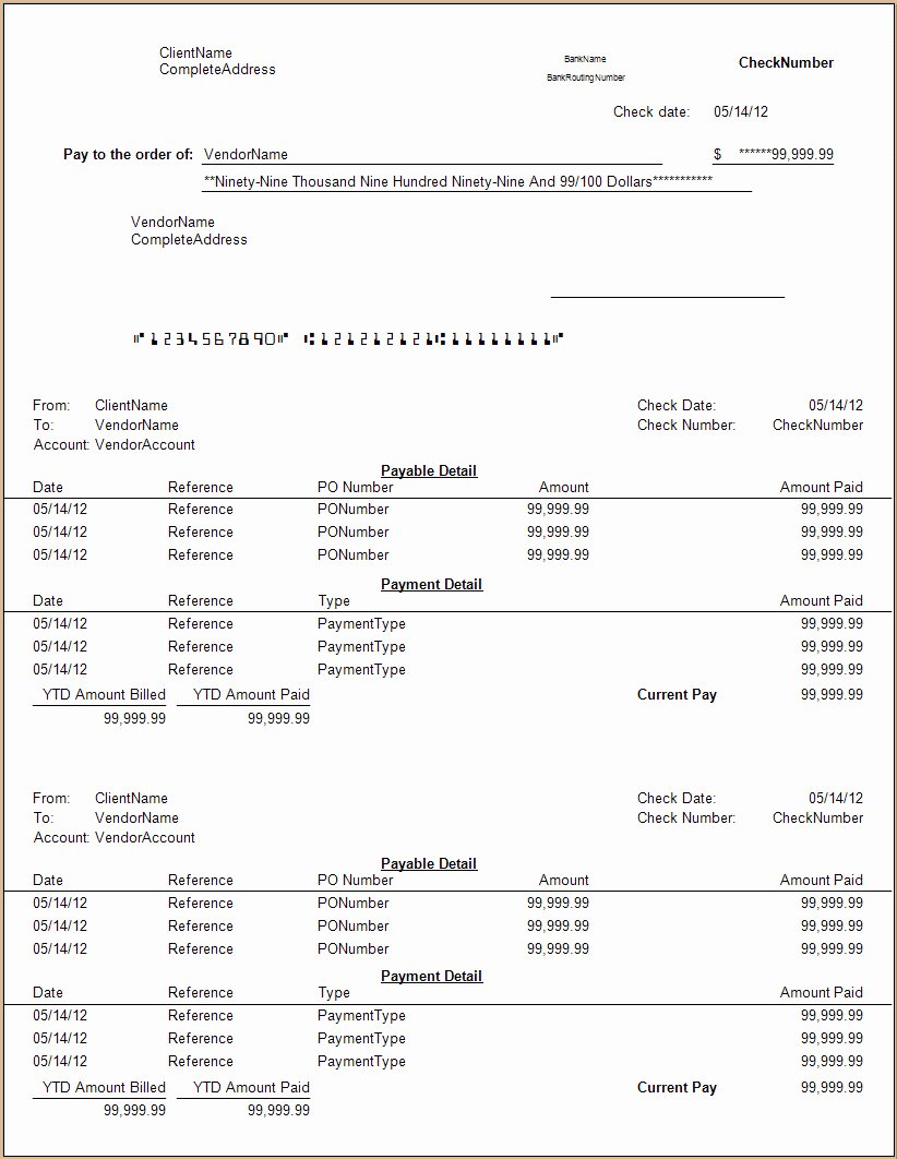 template to print return address on quickbook checks