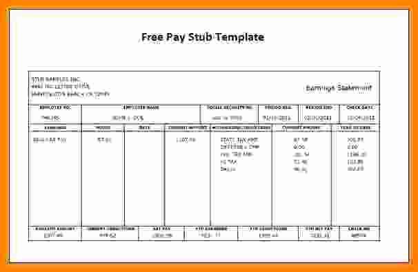 Quickbooks Pay Stub Template Unique 7 Free Paystub software