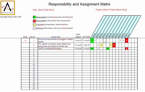 Raci Matrix Template Excel New Advanced Raci Chart Advisicon