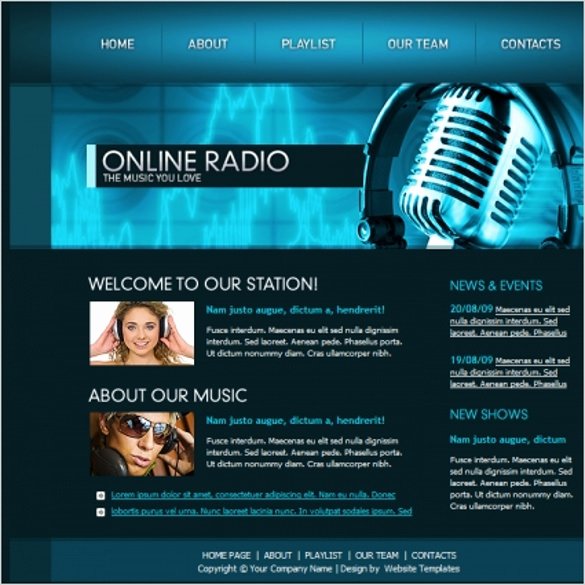 Radio Station Website Template Inspirational 26 Radio Station Website themes &amp; Templates
