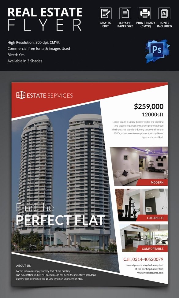 Real Estate Brochure Template Best Of Real Estate Flyer Template 37 Free Psd Ai Vector Eps