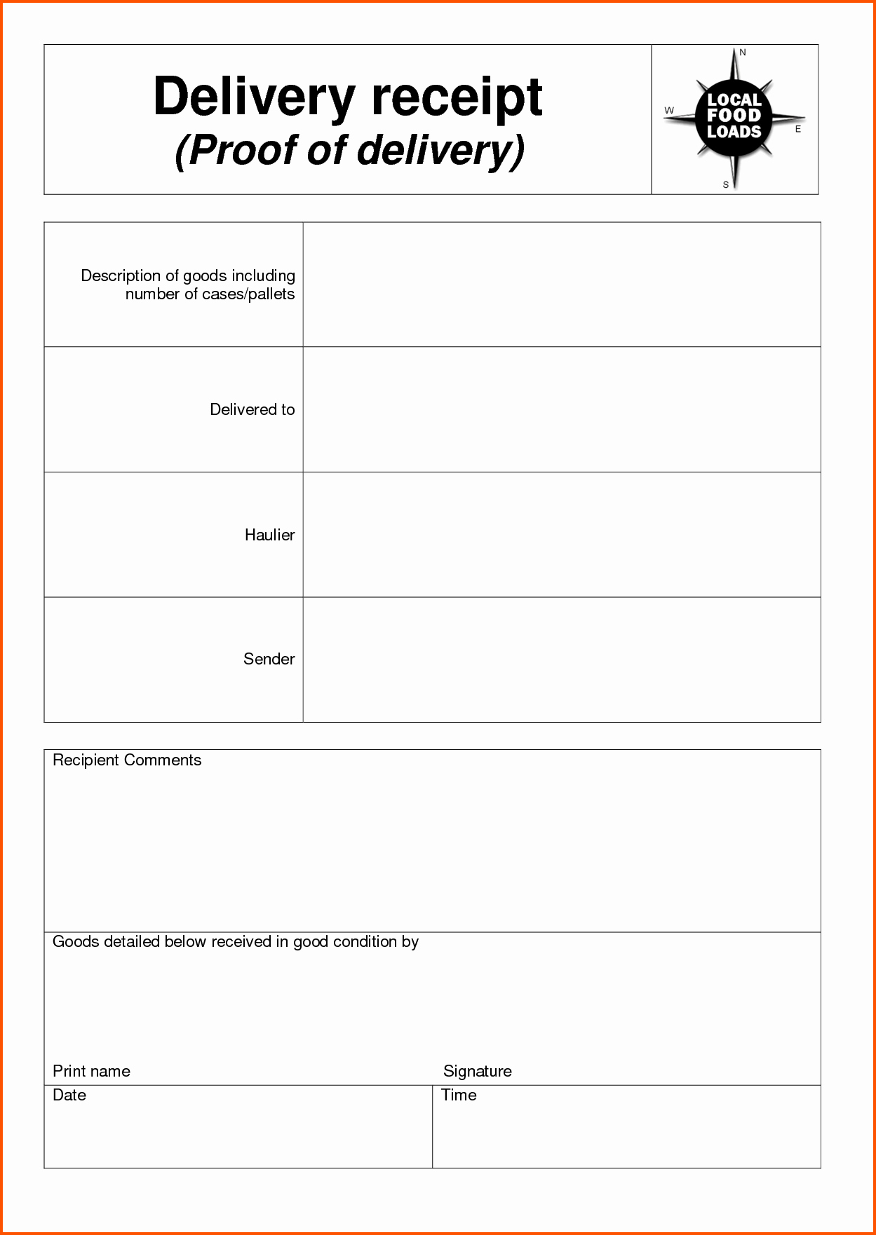 Receipt Of Goods Template Lovely 7 Delivery Receipt Template Ideas Receipt Goods