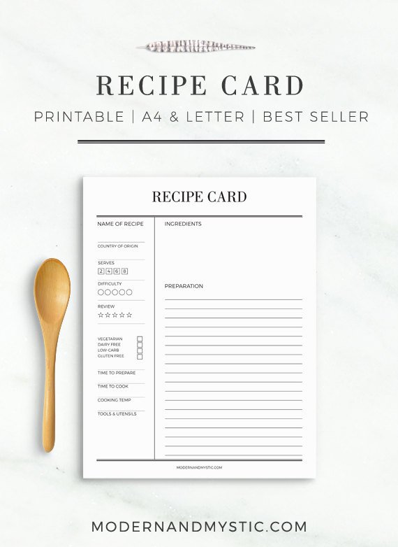 Recipe Book Template Pages Beautiful Recipe Card Printable Recipe Cards Recipe Sheet Printable