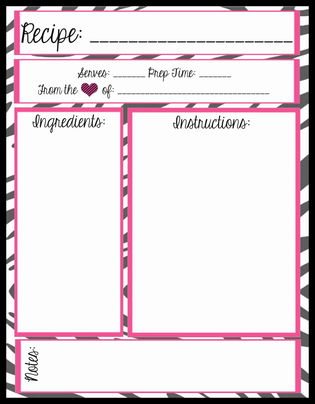 Recipe Book Template Pages Lovely Mesa S Place Full Page Recipe Templates [free Printables]