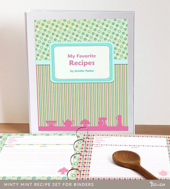 Recipe Book Template Pages Luxury Printable Recipe Binder Set Editable Pdf Cookbook Recipe