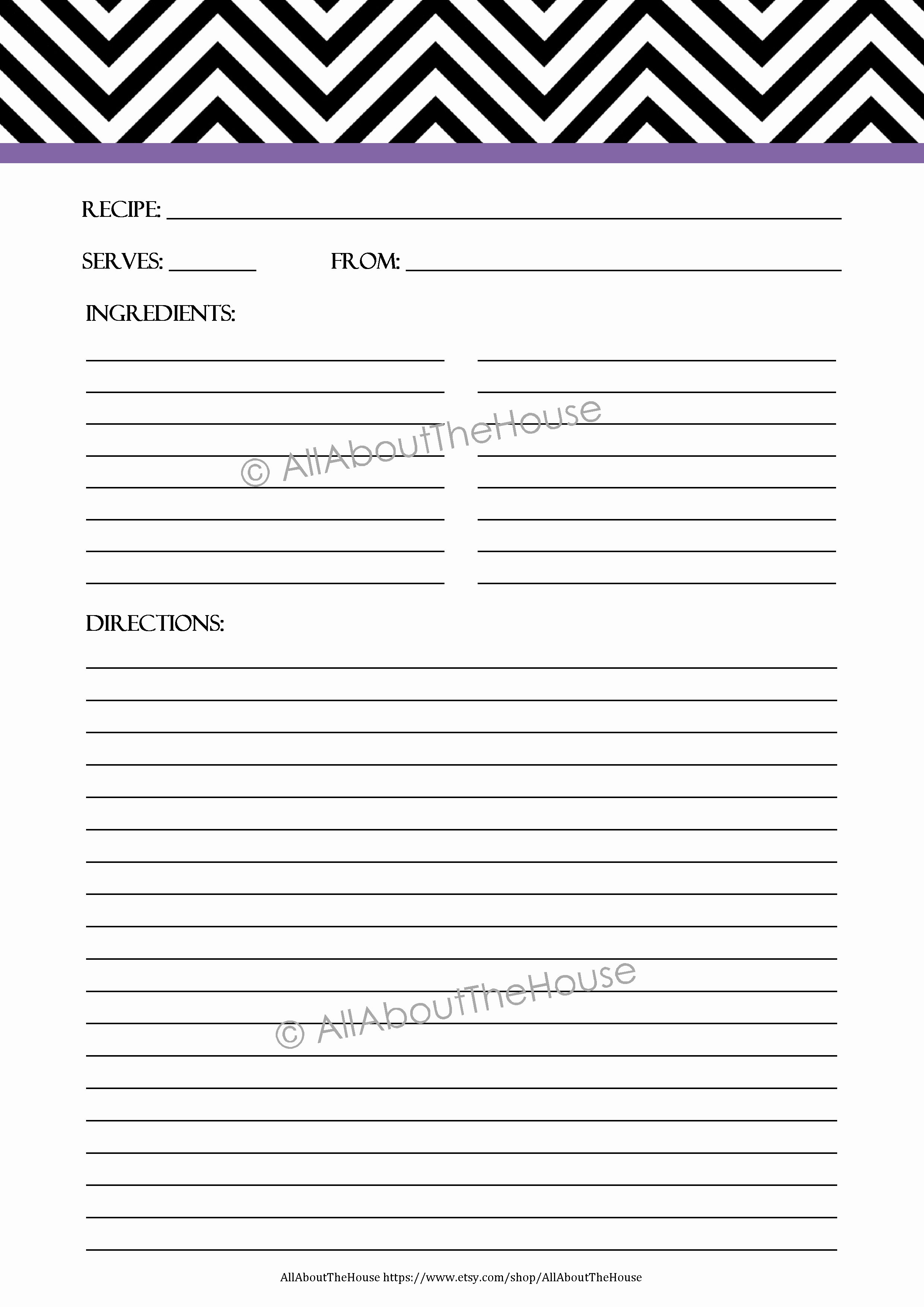 Recipe Template for Pages Lovely Recipe Template