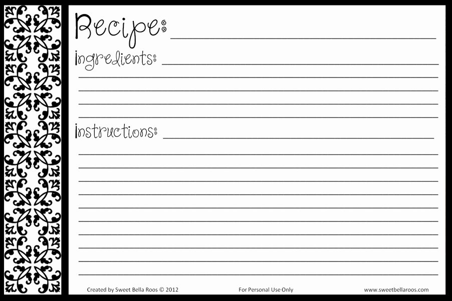 Recipe Template for Word Awesome Blank Recipe Template Printable Templates Resume
