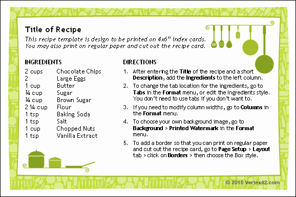 Recipe Template for Word Beautiful Free Printable Recipe Card Template for Word