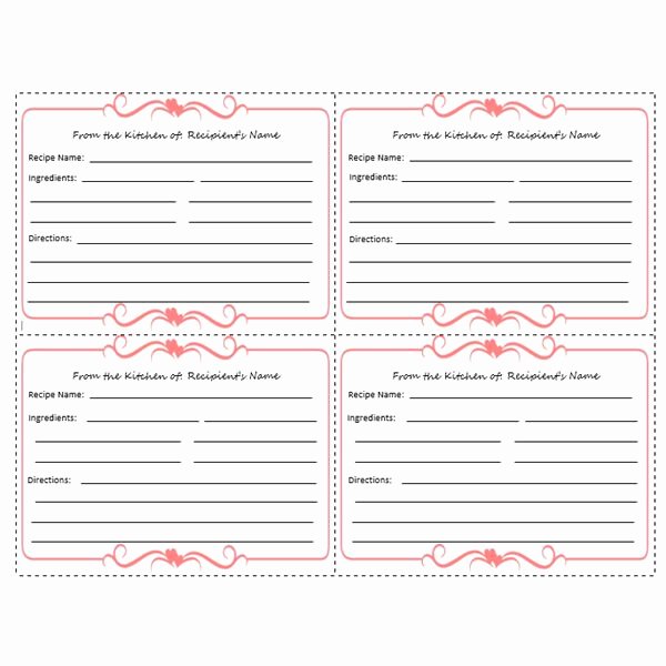 Recipe Template for Word Fresh Yummy 5 Free Printable Recipe Card Templates for