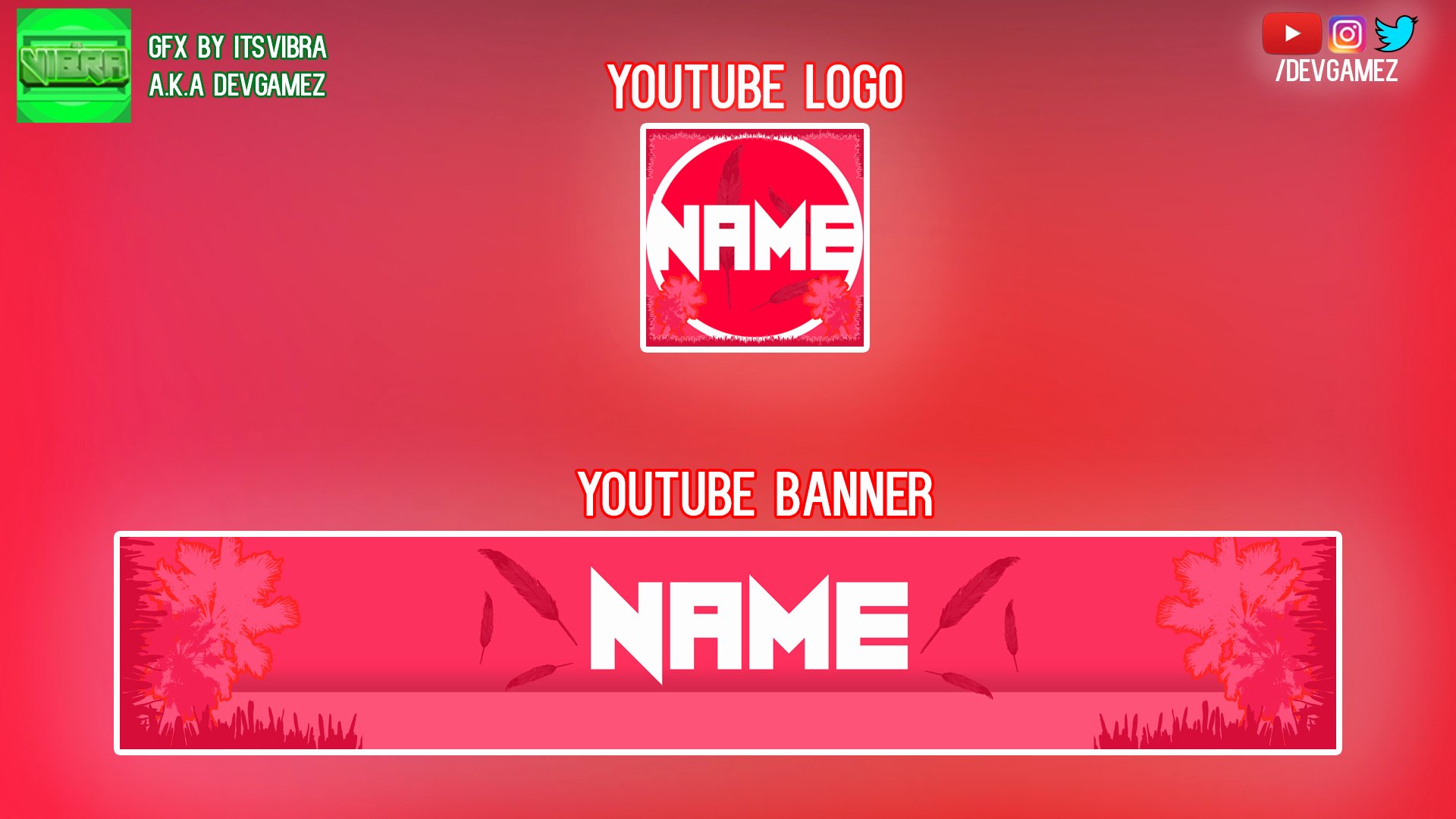 Red Youtube Banner Template Beautiful Clean Chill Red Colored Banner and Logo by