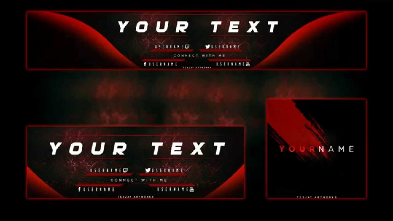 Red Youtube Banner Template Elegant Free Red Banner Header and Avatar Rebrand