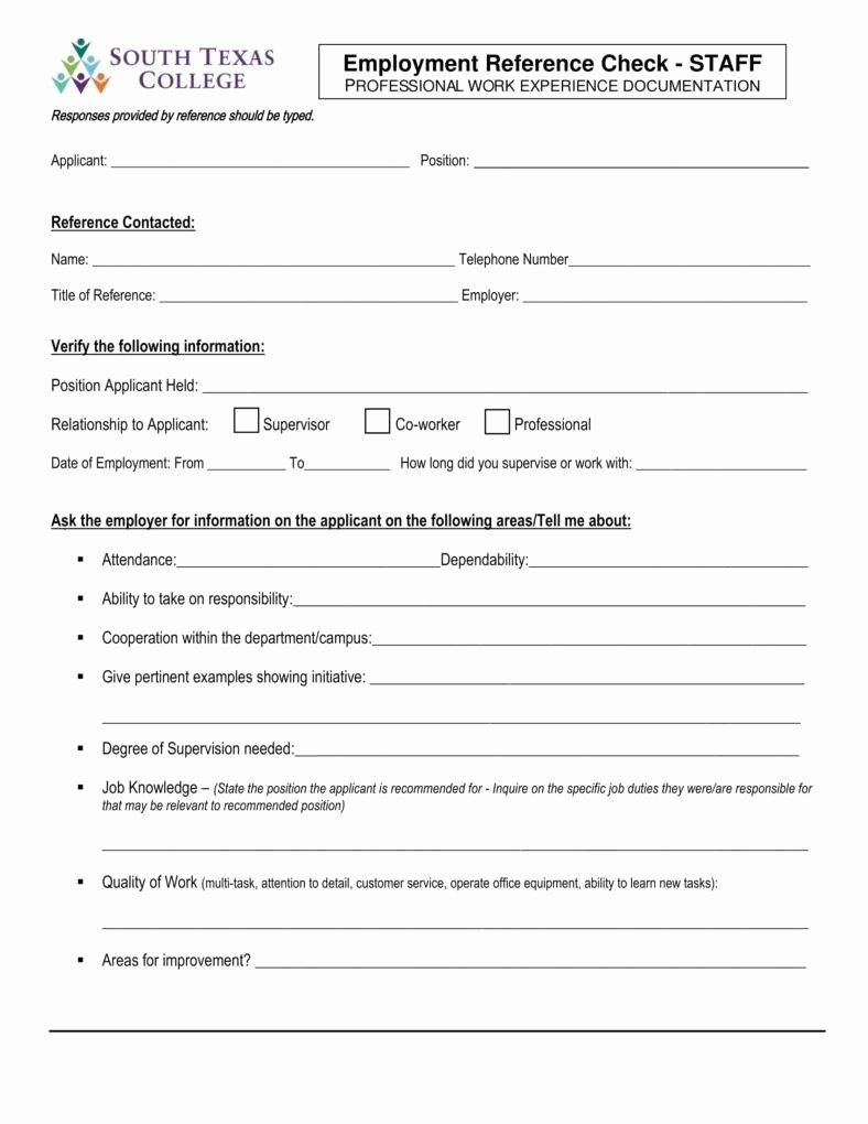 Reference Check form Template Awesome 12 Reference Checking forms &amp; Templates Pdf Doc