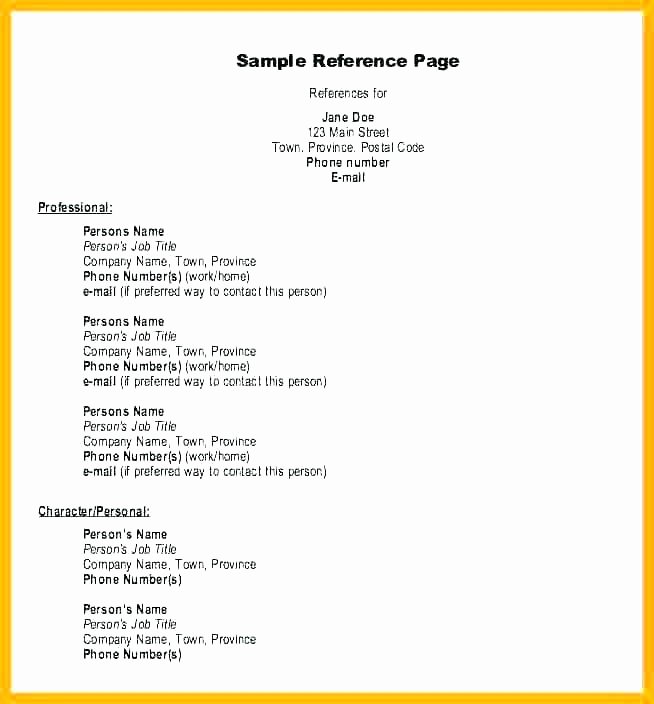 References Template Google Docs Elegant References Template for Resume – Kafrifo
