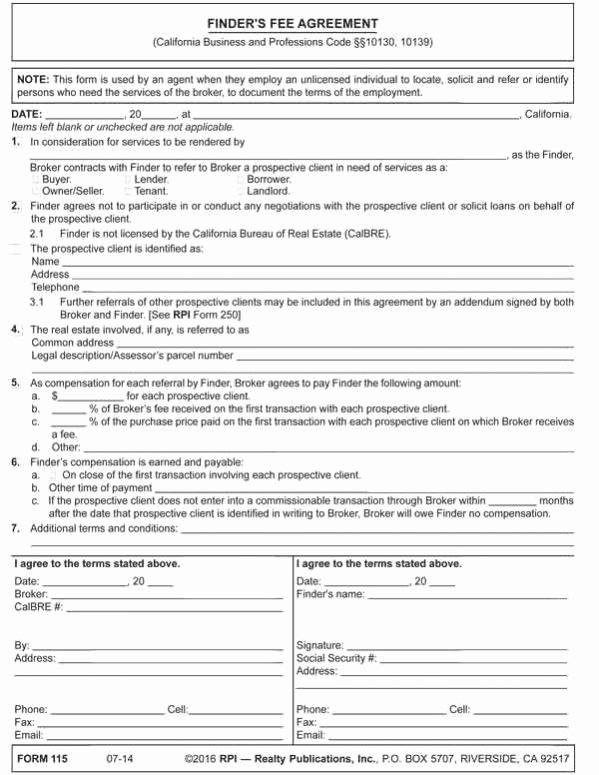 Referral Fee Agreement Template New Business Referral Agreement