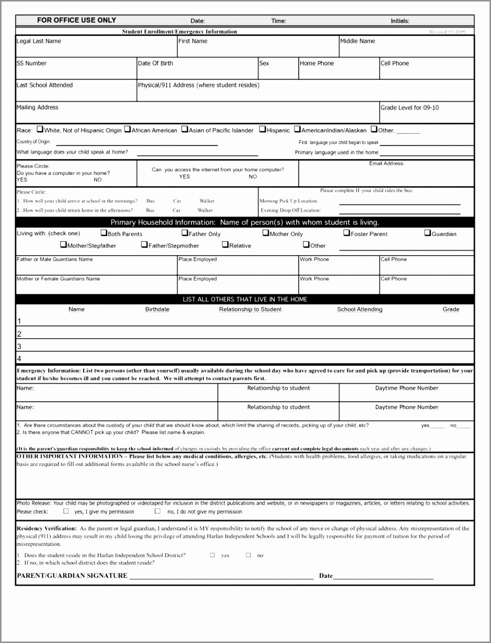 Registration forms Template Word Lovely 10 Child Care Registration form Template ortau