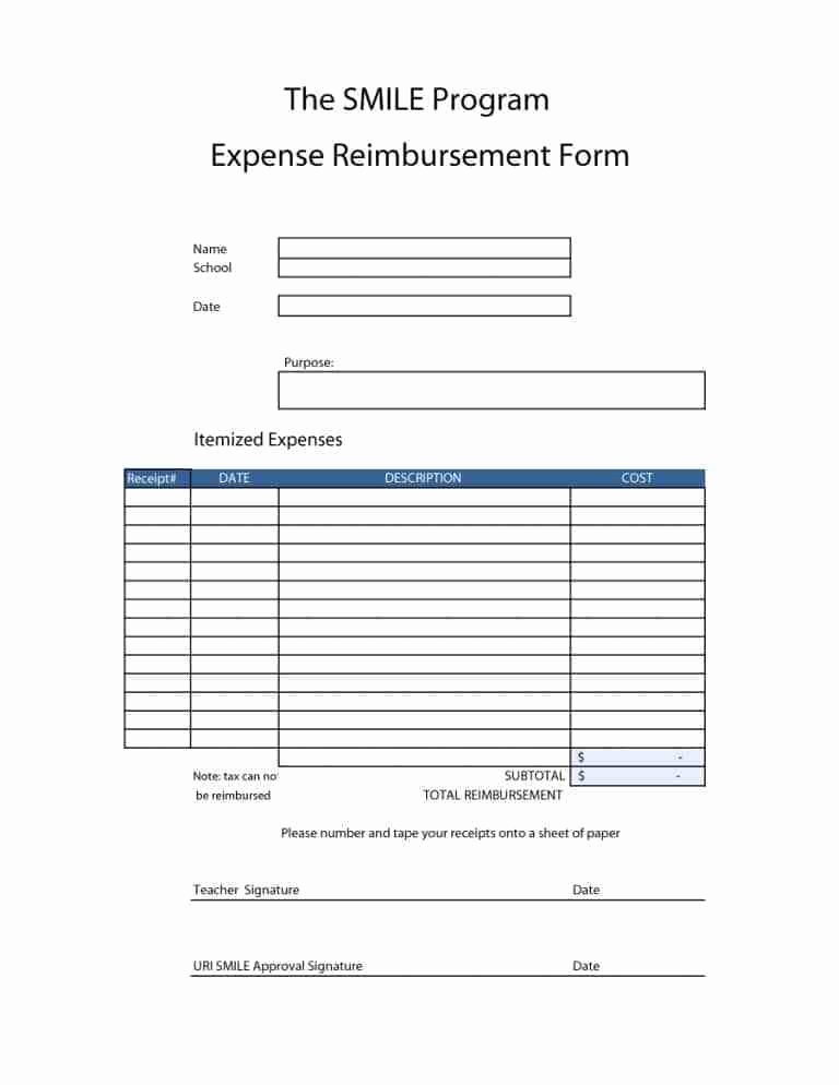 Reimbursement Request form Template Fresh Free Reimbursement form Templates Word Excel Pdf