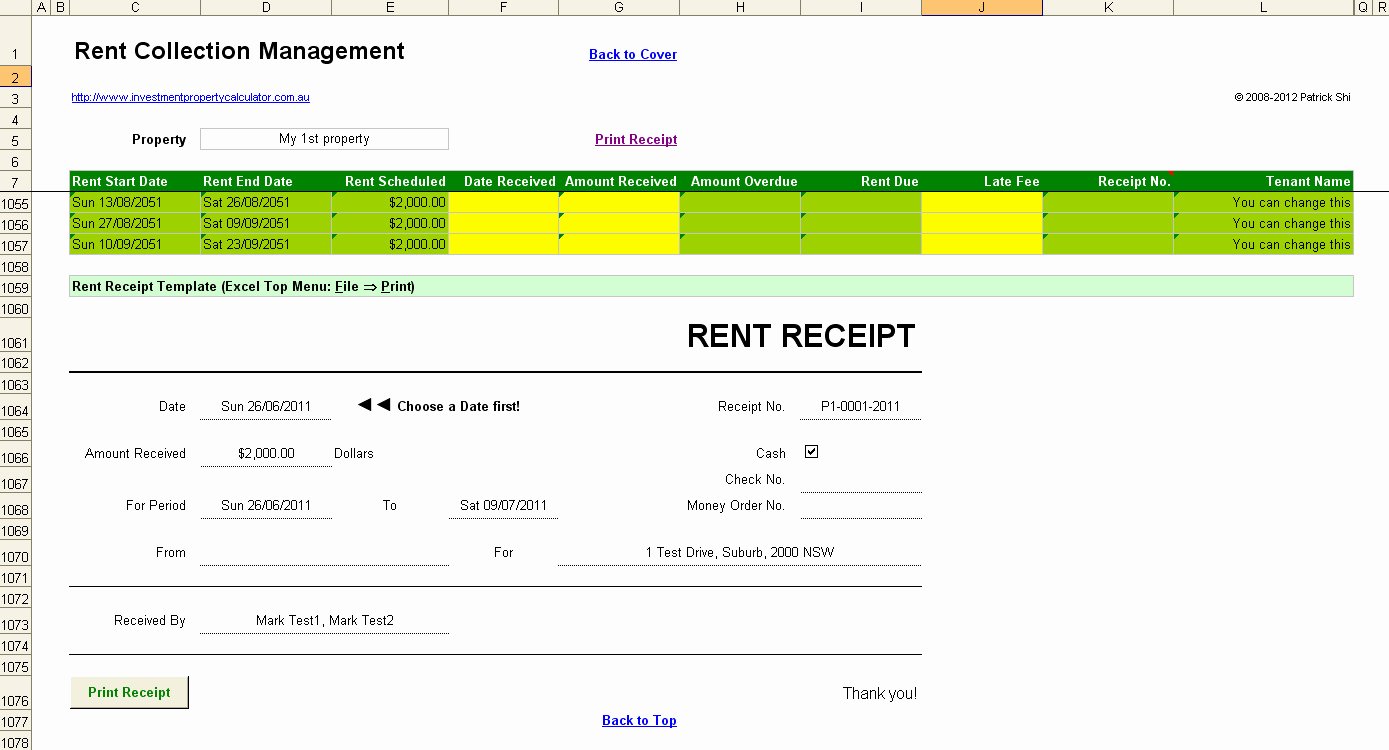 Rent Collection Spreadsheet Template Beautiful Investment Property Rent Collection Management Spreadsheet