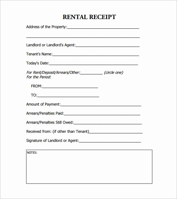Rent Deposit Receipt Template Luxury 35 Rental Receipt Templates Doc Pdf Excel