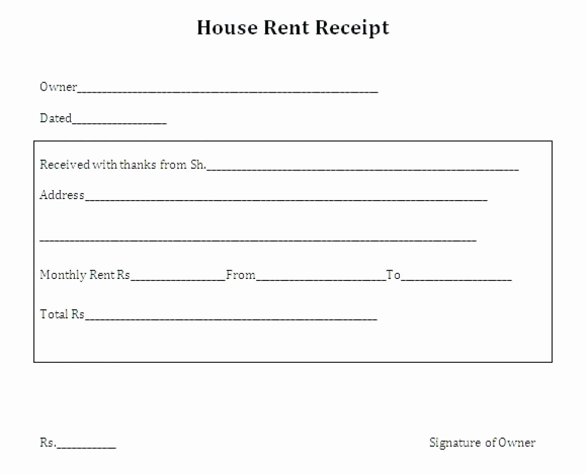 Rent Invoice Template Pdf New Receipt House Rent format Easy Invoice Template and