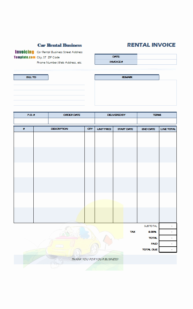 Rent Invoice Template Word Luxury Word Rent Invoice Template