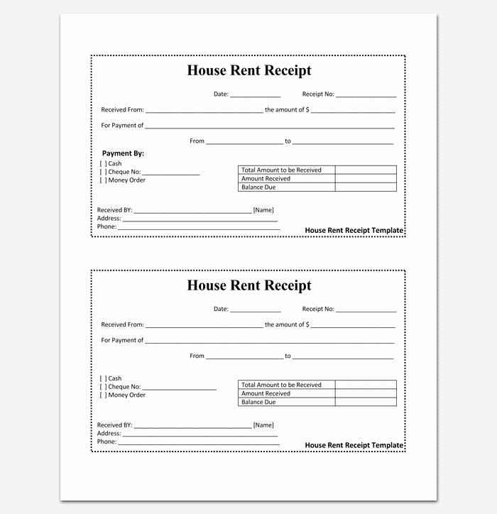 Rent Receipt Template Doc Best Of Rent Receipt Template 9 forms for Word Doc Pdf format