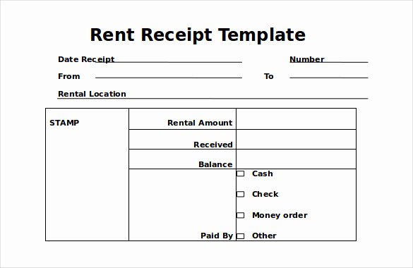 Rent Receipt Template Doc Inspirational 35 Rental Receipt Templates Doc Pdf Excel