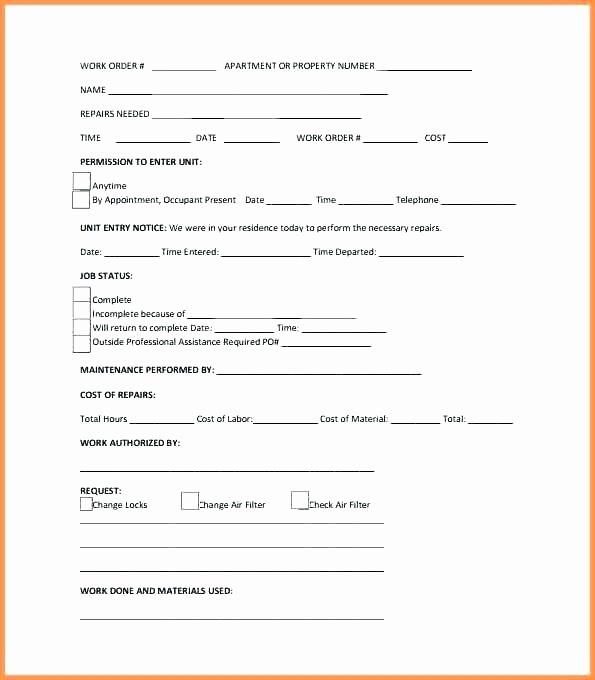 Repair Authorization form Template Beautiful Collection Auto Body Shop Invoice Template for and Typical
