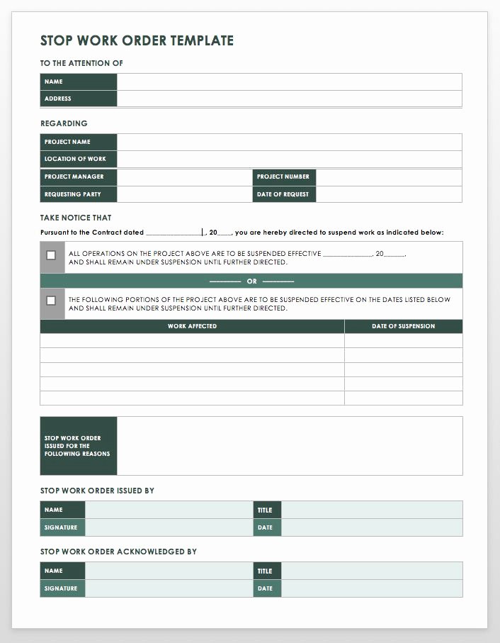 Repair Authorization form Template Best Of 15 Free Work order Templates