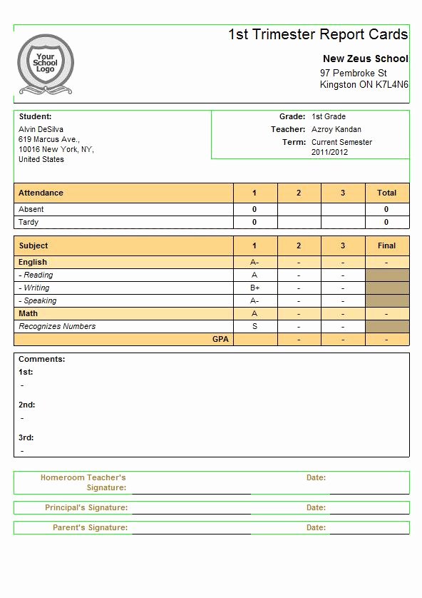 Report Card Template Word Best Of Subject Specific Criteria for Quickschools Report Cards