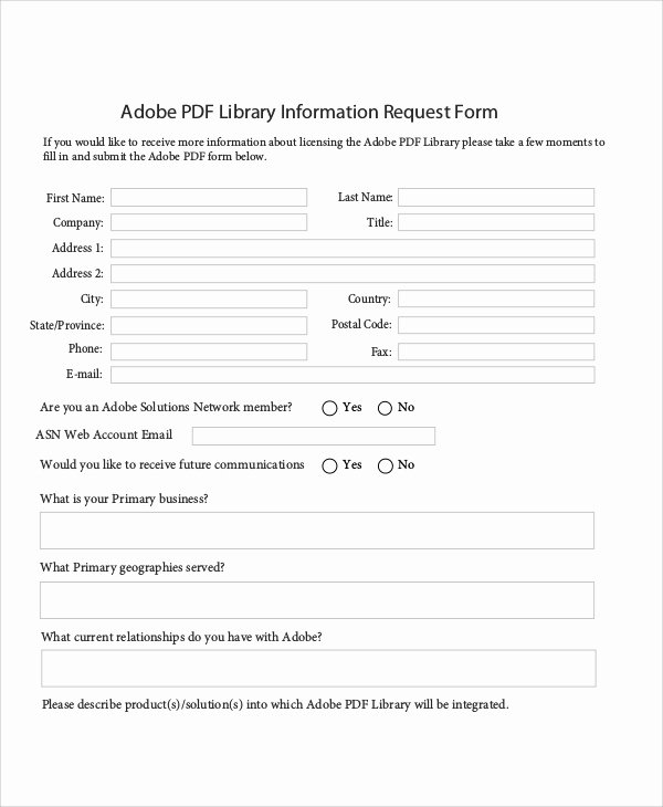 Request for Information Template Unique 10 Sample Information Request forms