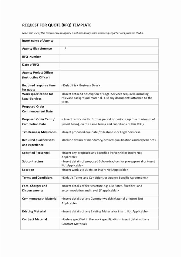 Request for Quotation Template Inspirational 12 Service Quotation Samples and Templates – Pdf