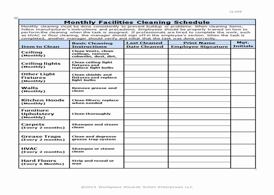 Restaurant Cleaning Checklist Template Inspirational Restaurant Cleaning Checklist Template to Pin On