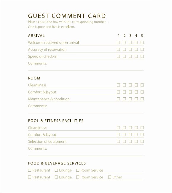 Restaurant Comment Card Template Unique 11 Ment Cards Pdf Word Adobe Portable Documents
