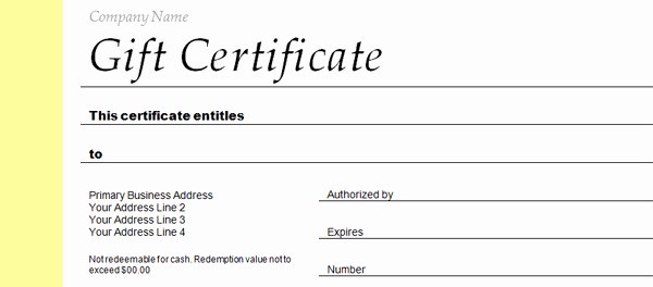 Restaurant Gift Certificate Template Best Of Free Printable Gift Certificate Templates for Word