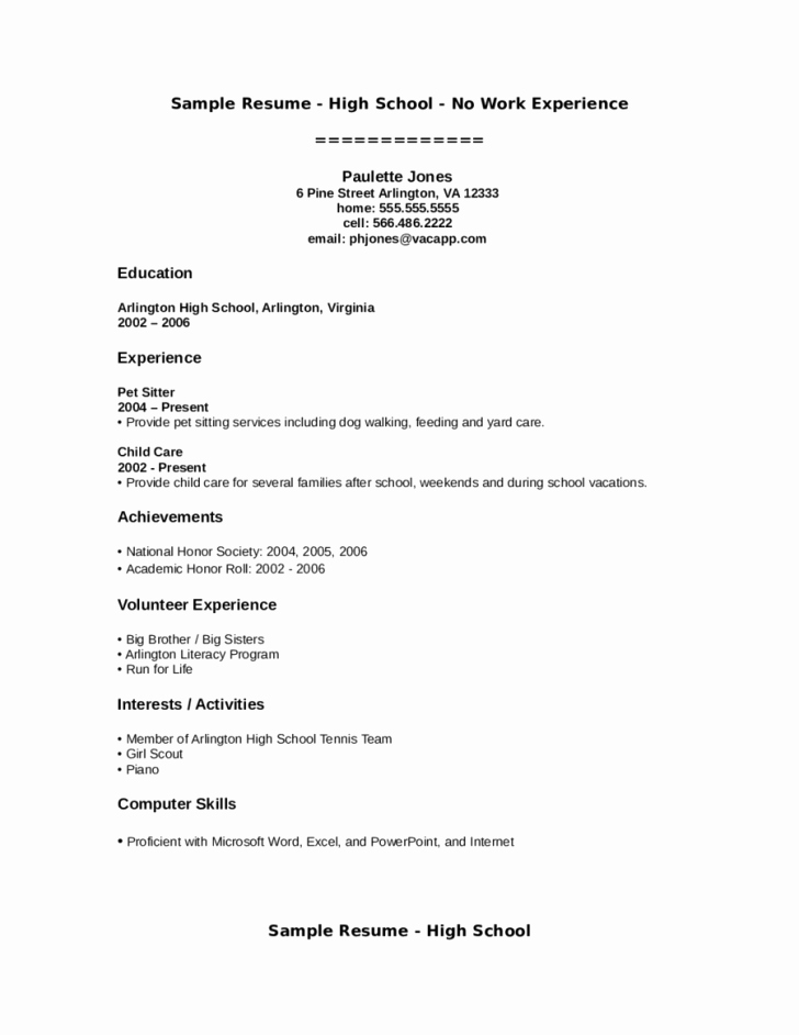 Resume Template for Kids Lovely Free Resume Template Examples for Kids Pdf Tag 43