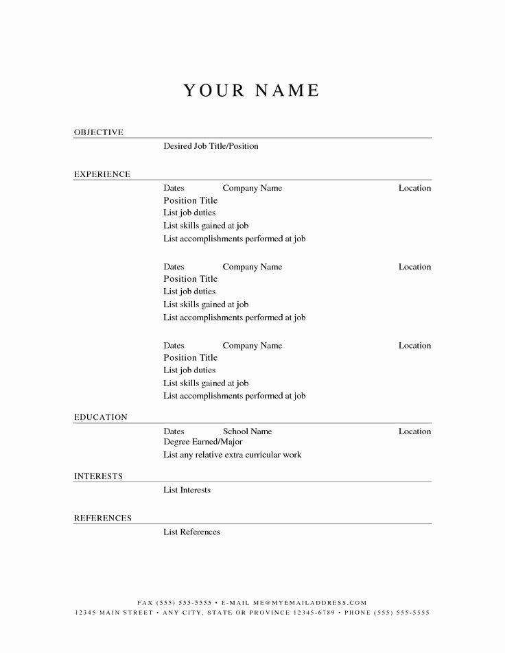 Resume Template for Kids Luxury Resume Templates for Kids