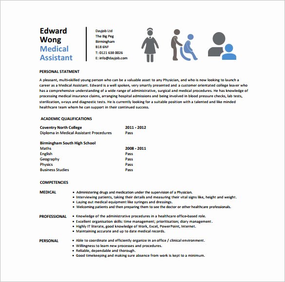 Resume Template Medical assistant Best Of Medical assistant Resume Template – 8 Free Word Excel