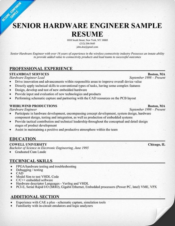 Resume Template software Engineer Beautiful Senior Hardware Engineer Resume Resume Prep