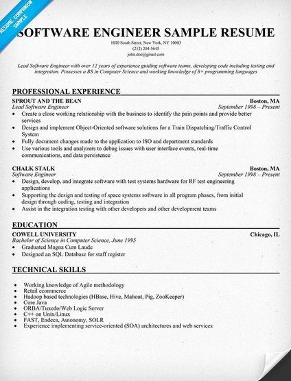 Resume Template software Engineer Best Of 517 Best Images About Latest Resume On Pinterest